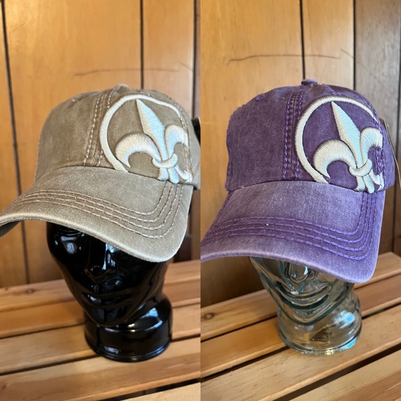 Matte Purple Fleur de Lis Cap - Picture 8 of 10